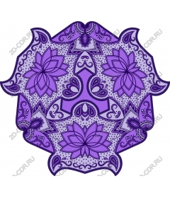  Elegant purple mandala