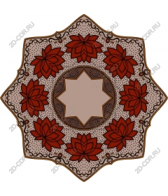  Elegant mandala "Red Lotus"