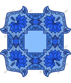  Blue mandala flower