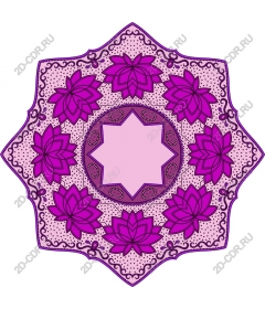  Elegant pink flower mandala
