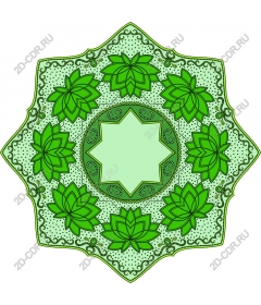 Mandala green Lotus