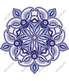 Intricate blue mandala