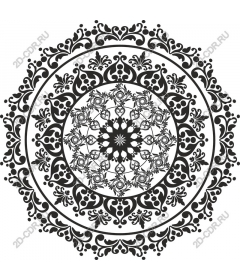  Elegant black and white mandala