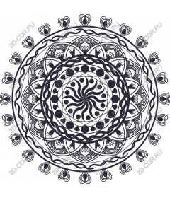 Enchanted black and white mandala