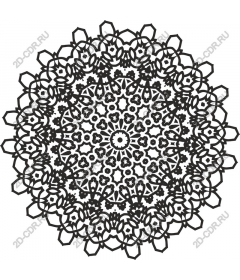  Elegant black and white mandala
