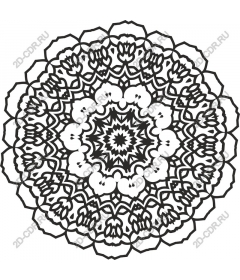  Elegant black and white mandala