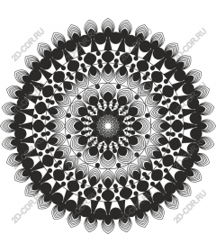  Elegant black and white mandala