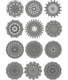 Комплект мандал: 12 замысловатых