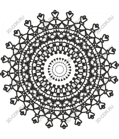  Complicated heart mandala