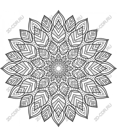 Intricate leaf mandala