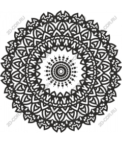 Mandala - Intricate black-and-white