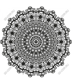  Elegant black and white mandala