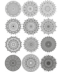 Набор мандал - 16 сложных