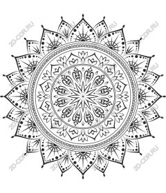  Elegant black and white mandala