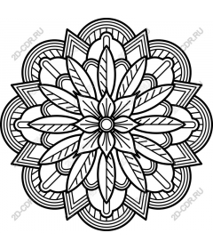  Elegant floral mandala
