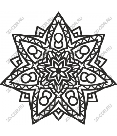  Black and white mandala
