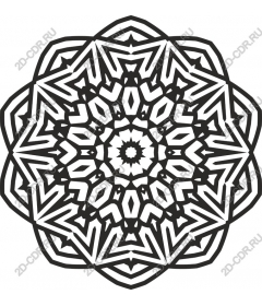  Black and white mandala