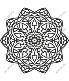  Elegant mandala-heart
