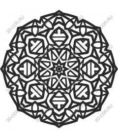 The clip art with a mandala pattern - sophisticated