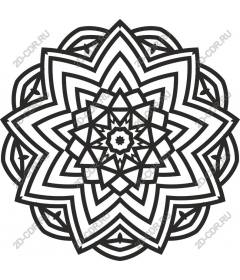  Complex geometric pattern in the shape of a star