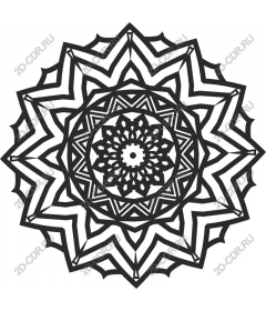 Intricate black and white mandala