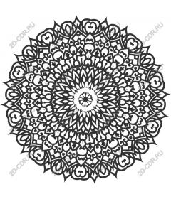  Elegant black and white mandala
