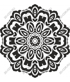  Elegant black and white mandala