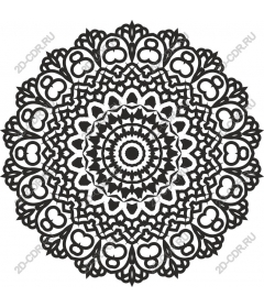  Elegant black and white mandala