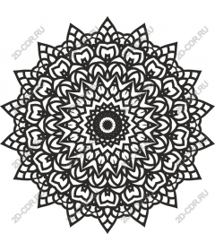  Black and white mandala