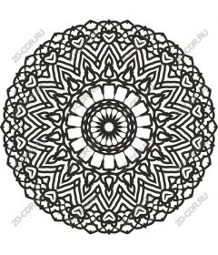 Intricate mandala black and white
