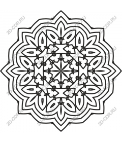  Elegant black and white mandala