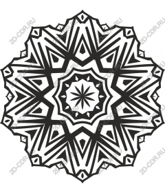  Black and white mandala