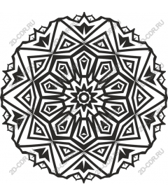  Black and white mandala