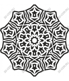  Black and white mandala