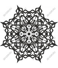  Black floral mandala