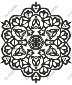  Elegant black and white mandala