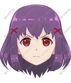  Anime Character-Purple hair and red eyes