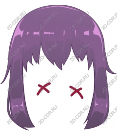  Bright purple hairstyle