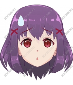  Adorable little girl with purple hair