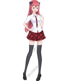Playful rozovolosaya anime character
