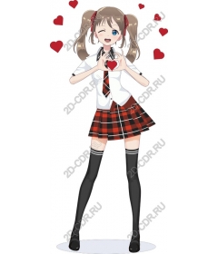  Joyful anime girl with a heart symbol