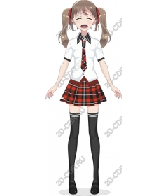  Expressive schoolgirl