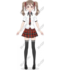 Anime Schoolgirl Bizarre Character