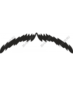  Bold stylized mustache