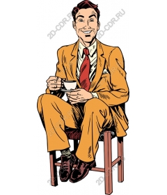  Coffee break for the gentleman in vintage style