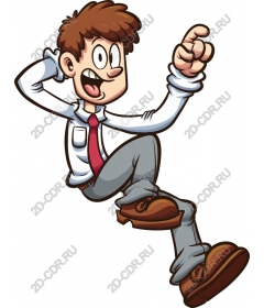 Energetic cartoon character
