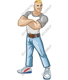  Confident male character