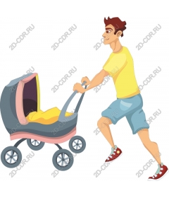  Father with a stroller