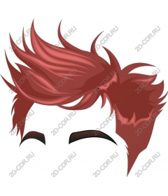  Stylized red hair