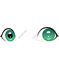  Stylized green eyes